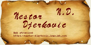 Nestor Đerković vizit kartica
